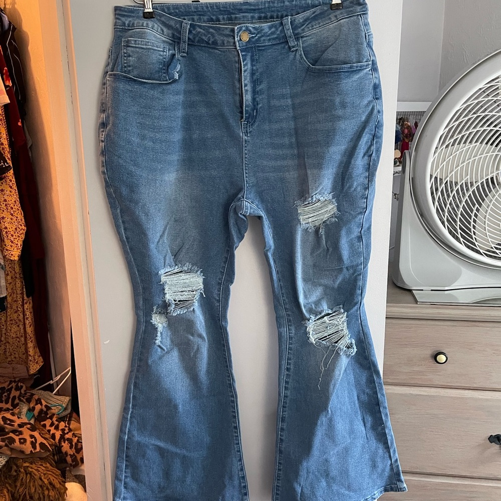 Plus Size Flare Jeans